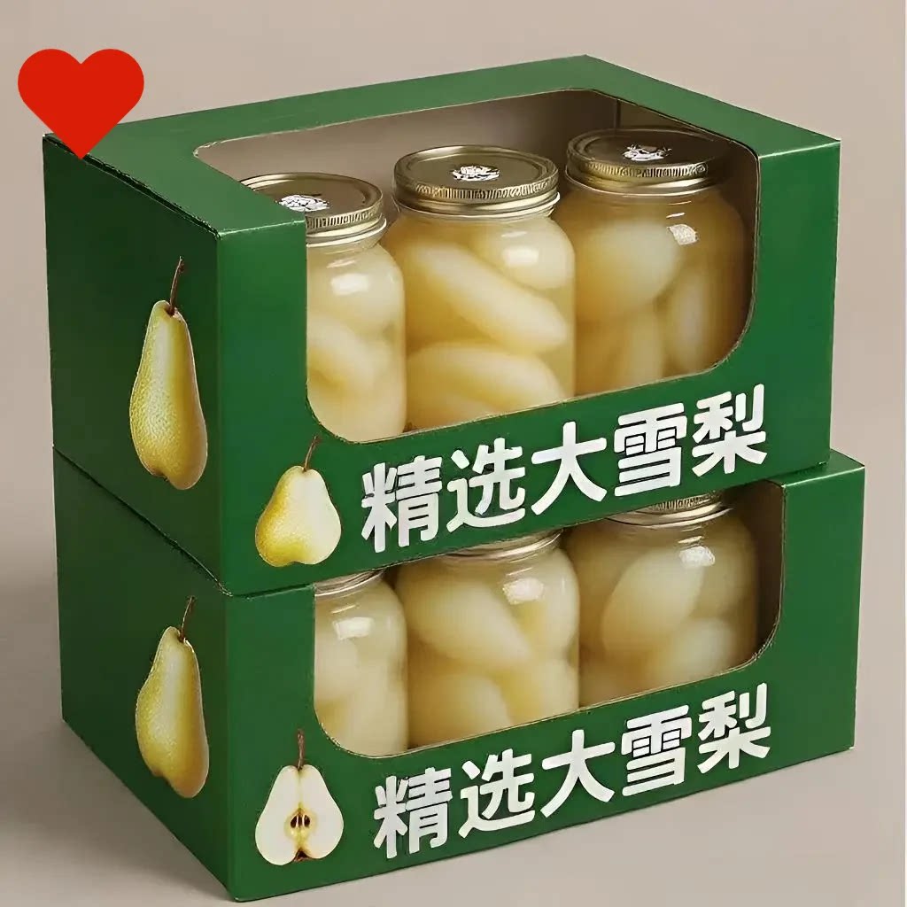 新店开业4大罐】新鲜水果罐头雪梨罐头冰糖雪梨大果肉即食零食整
