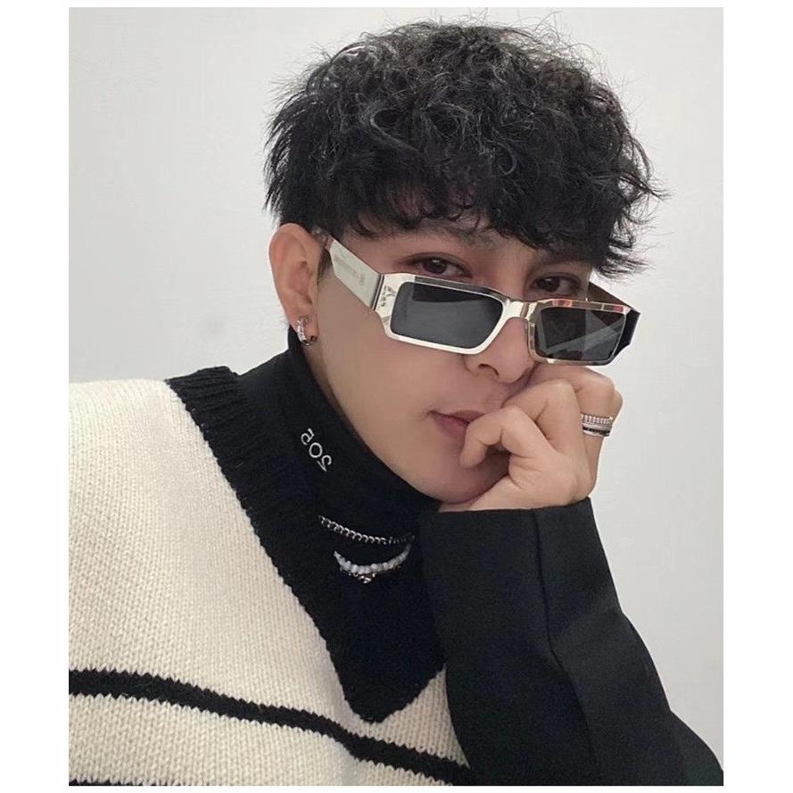 墨镜男ins超火嘻哈潮网红千禧y2k小众方框太阳眼镜abetterfeeling图片