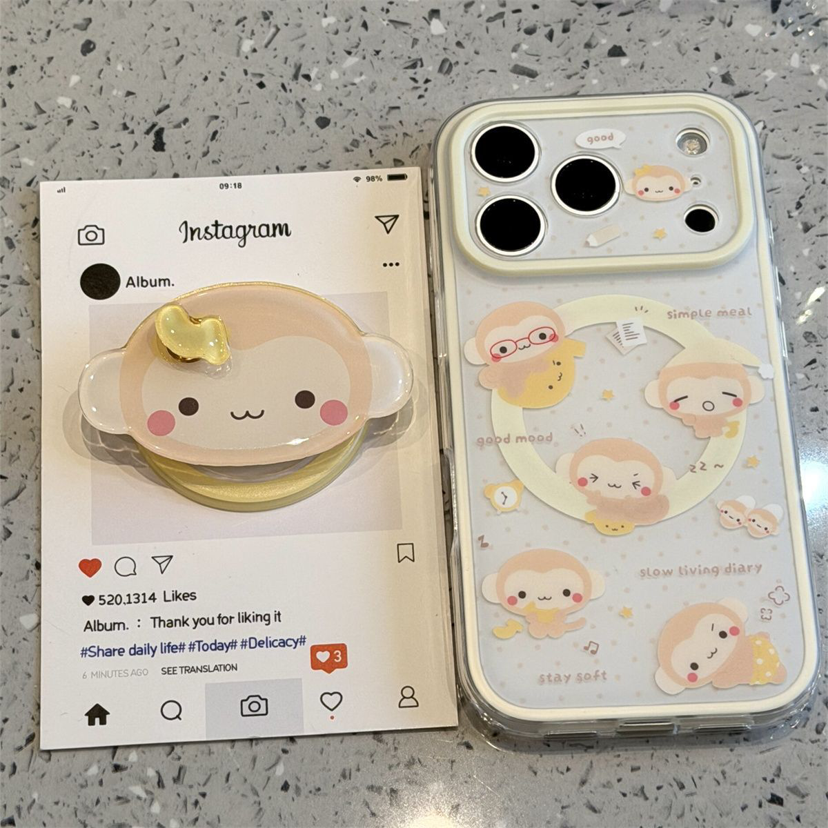 可爱小猴子不同表情防摔18pr手机保护套/壳