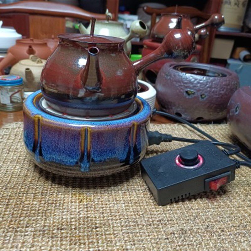 电炉丝潮州煮茶器侧把壶陶壶烧水壶套装迷你小号砂铫静音家用电炉