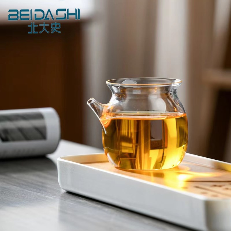 北大史玻璃迷你公道杯日式小圆满公杯小容量透明分茶器耐热茶杯