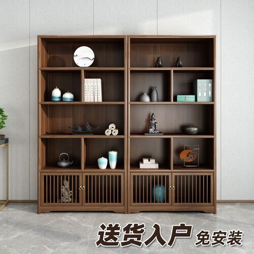 新中式博古架展示柜博古柜中岛柜中控台货架茶叶架茶室茶楼家具