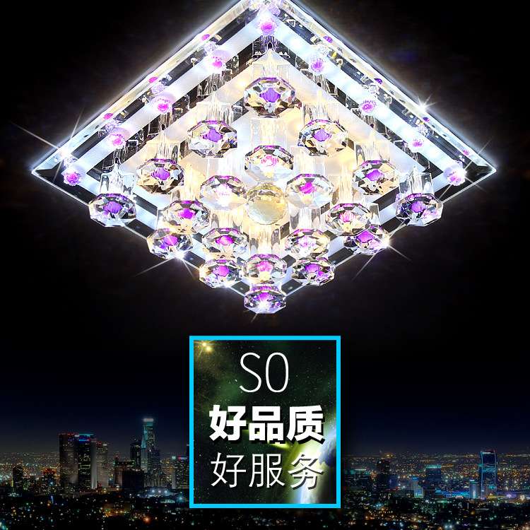 走廊灯天花灯过道花形现代简约水晶灯客厅餐厅入户灯饰吸顶灯轻奢