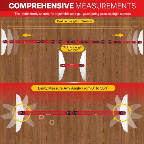新款楼梯尺 多功能折叠尺 家居工具 Stair Tread Gauge