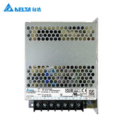 PMT-D2V75W2BA台达平板开关电源5V,24V 5A,2.1A 75.4W两组输出