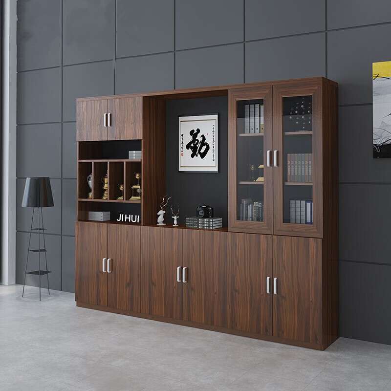 办公文件柜木质资料柜档案柜办公室办公桌柜储物柜背景展柜子