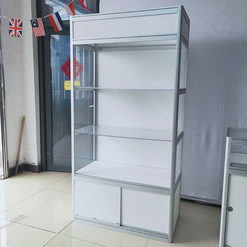 奢侈品玉器展示柜黄金珠宝首饰柜台可折叠精品古玩透明玻璃展示架