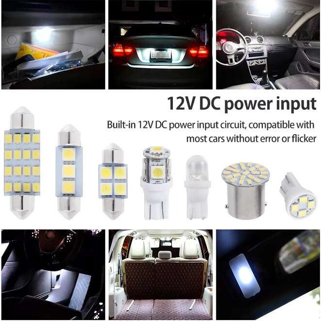 跨境汽车LED组合套装70PCS T10示宽灯 双尖阅读灯 牌照灯室内灯