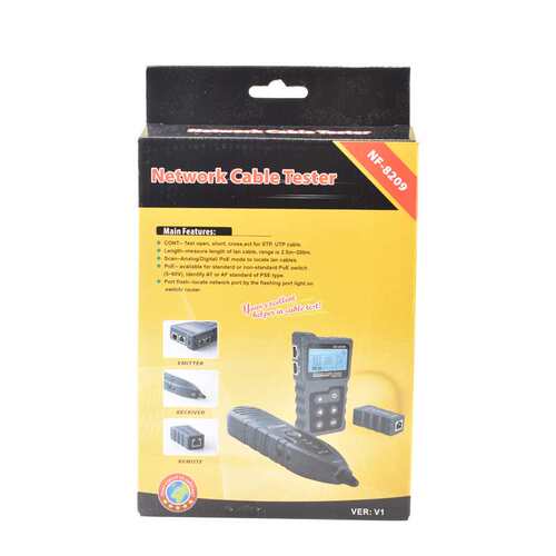 选8209外贸跨境版 Network Cable Tester LAN Ethernet Wire Trac