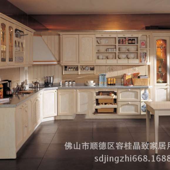 迪可隆整体厨房橱柜餐具柜板式欧式橱柜别墅实木家具