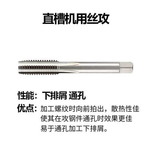 非标直槽丝锥攻M55M56M58M59M60M62M63M64M65M68X6/5.5/4/3/2/1.5