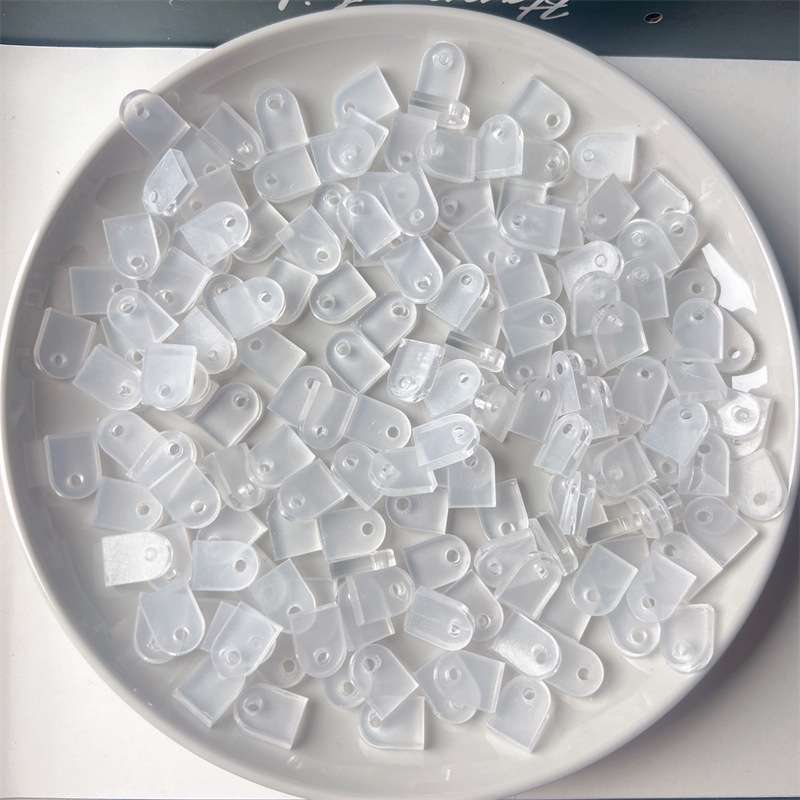 跨境笔配件透明亚克力加厚片珠串笔专用半圆长条1.5cm2cm耗材