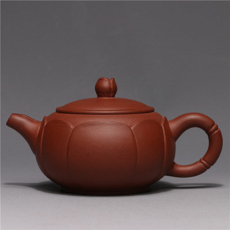 龙砂陶厂家销售宜兴紫砂茶壶莲花壶260毫升紫砂壶雅致莲心