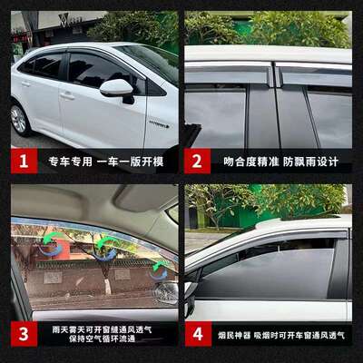 适用起亚索兰托晴雨挡车窗防雨眉遮阳板KIA SORENTO Window Visor