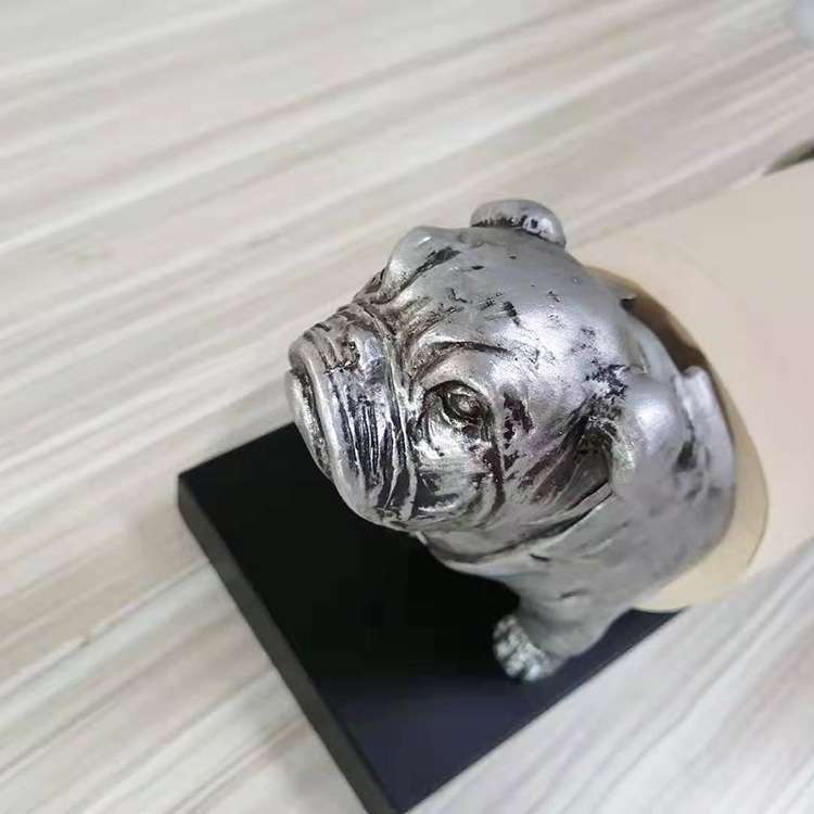 欧式复古美式乡村萌狗纸巾架茶几餐桌床头柜咖啡厅树脂工艺品摆件