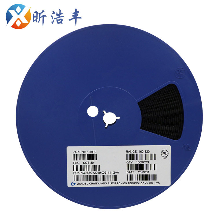 D882SOT-89贴片三极管2SD882功放三极管大芯片3A30VNPN晶体管
