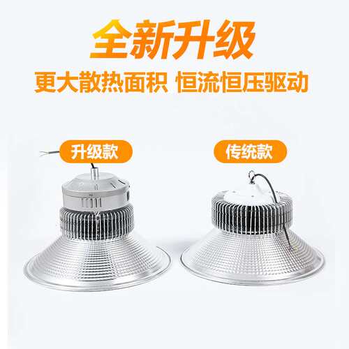 超亮鳍片led工矿灯厂房灯工厂天棚仓库车间灯罩工业照明150W200W