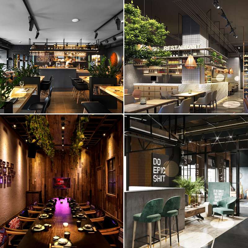 聚光变焦led吸顶明装酒吧餐厅茶几咖啡厅店铺舞蹈室光圈轨道射灯