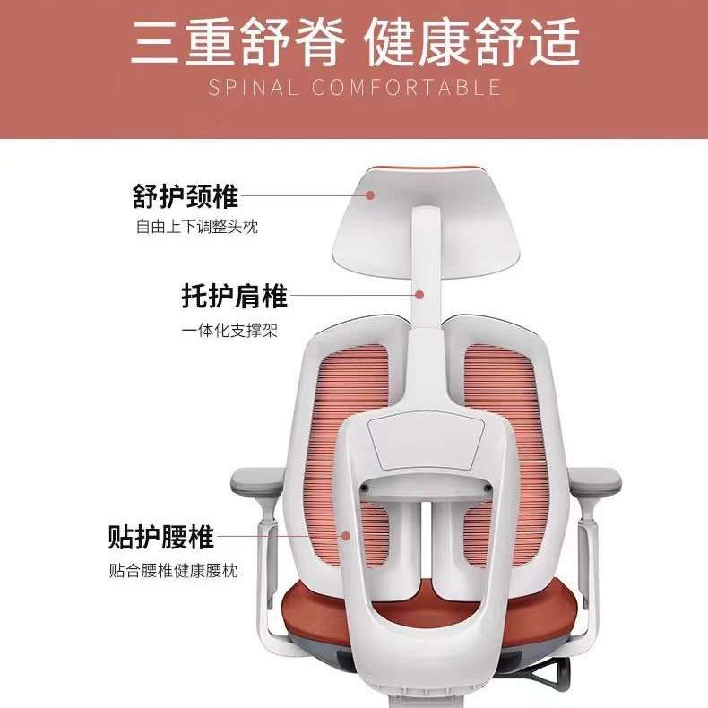 工学椅人体久坐不累电脑椅子自动追腰双背护腰办公椅舒适久坐
