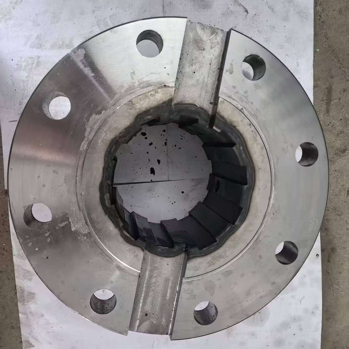 联轴器减速机法兰盘连轴器支架45号钢穿丝YTD凸缘电机靠背轮对轮