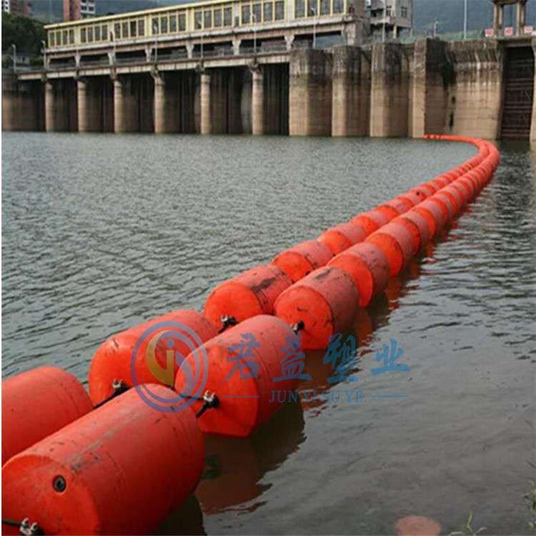 挡渣一体式拦污浮筒 夹尼龙网塑料浮栅产品