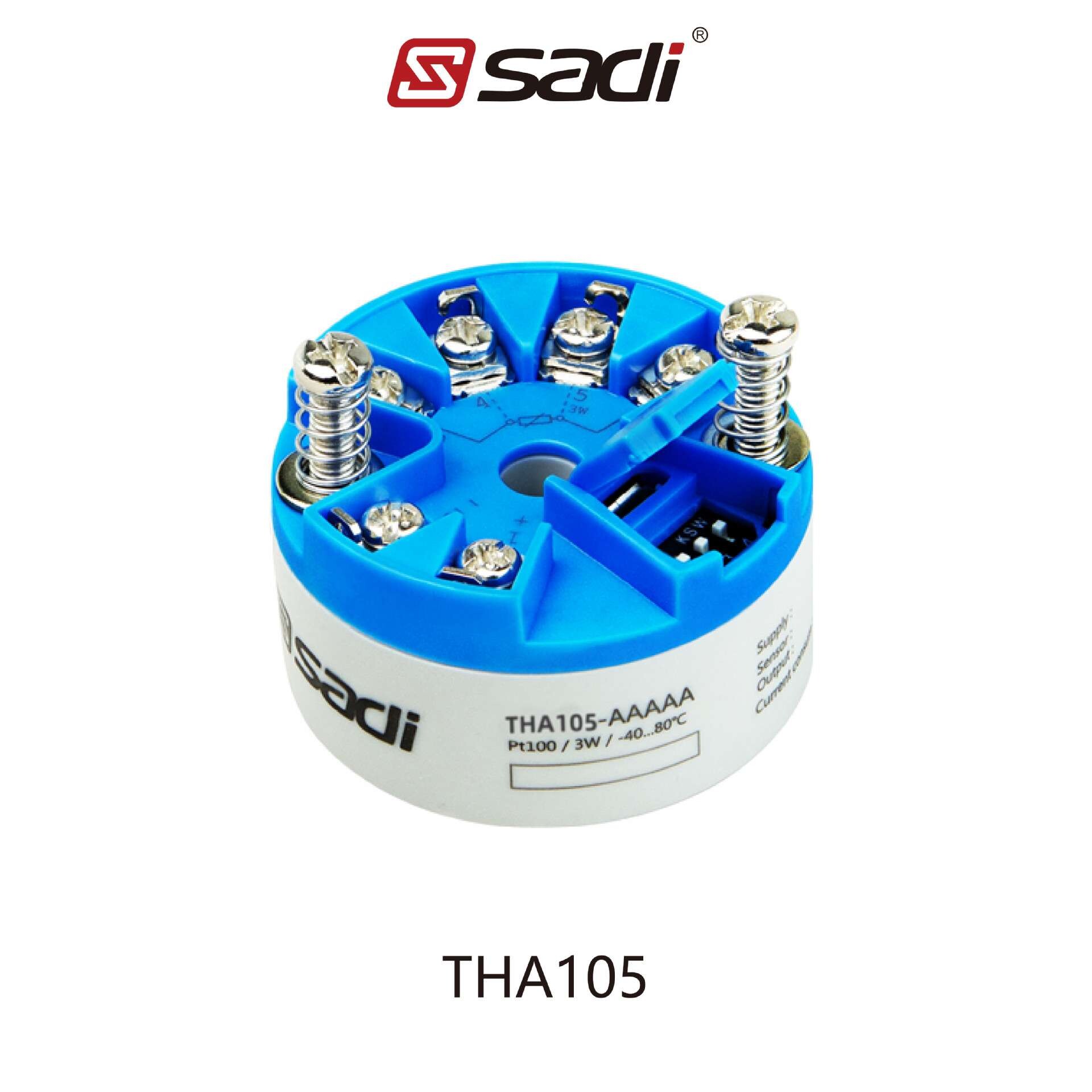 THA105拨码开关智能温度变送器/Pt100/一体化/4-20mA输出源头工厂图片