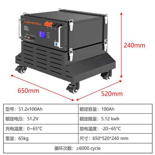 Modellpartei mit CAN LiFePO4 51,2V 100Ah 200Ah 300Ah 5.12KWH