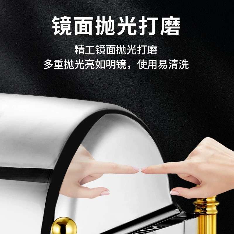 自助餐炉不锈钢电加热布菲炉酒店翻盖保温炉方形早餐炉罗马柱723