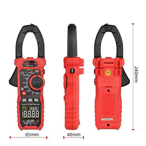 华博HT208D钳形万用表高精度数字钳形表多功能钳表交直流钳型表