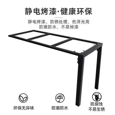 铁艺不绣钢岛台支架吧台腿岩板大理石木板支撑架金属脚定作