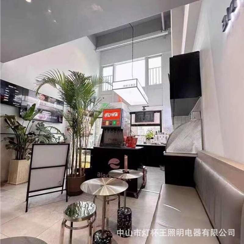 亚克力铁艺吊挂吧台收银台灯箱咖啡奶茶店发光招牌个性广告牌