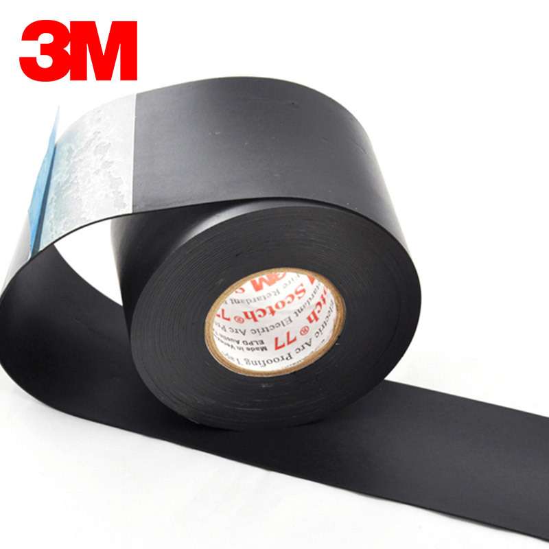 3M 77#防火抗电弧胶带电工胶带防火隔热阻燃黑色胶带现货