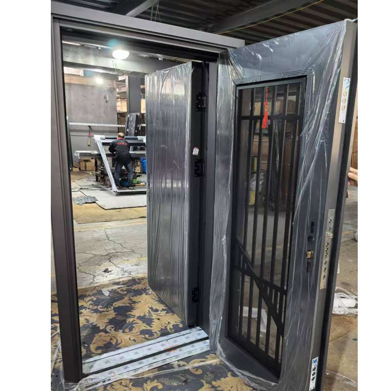 4级防盗门复合门双门拼接门 家用双层复合非标门别墅大门 带纱网