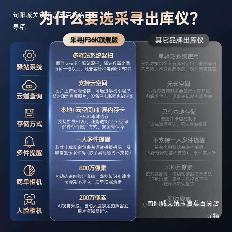 采寻安卓快递出库仪扫描一体机多多买菜鸟驿站韵达兔喜超市中邮E