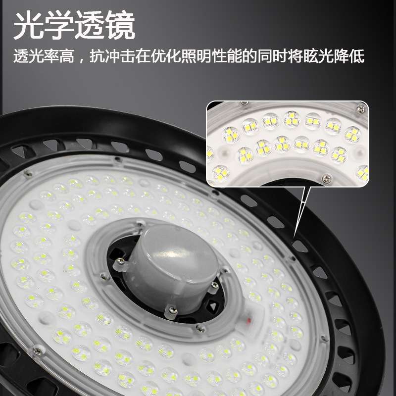 跨境热销微波红外感应ufo工矿灯车间厂房led飞碟灯人体调光天棚灯