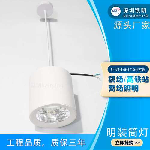 商场吊顶led射灯50w60w80w100wled明装筒灯 KNX智能控制调光灯具