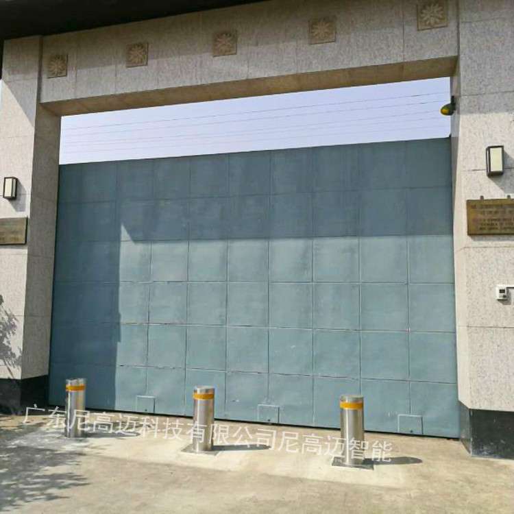 自来水厂大门安装液压升降柱大使馆防撞止车伸缩路桩升降拦车地柱