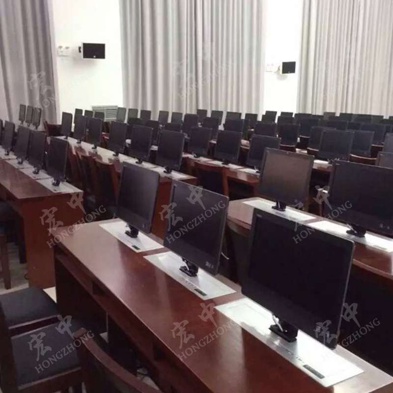 22寸显示屏液晶屏升降器电动会议桌智能遥控升降机无纸化会议系统