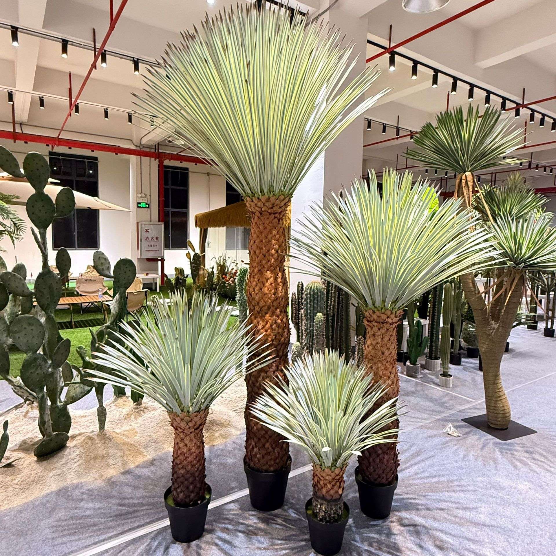 仿真绿植菠萝头造景沙漠假植物室内景观橱窗门店落地装饰盆栽假树