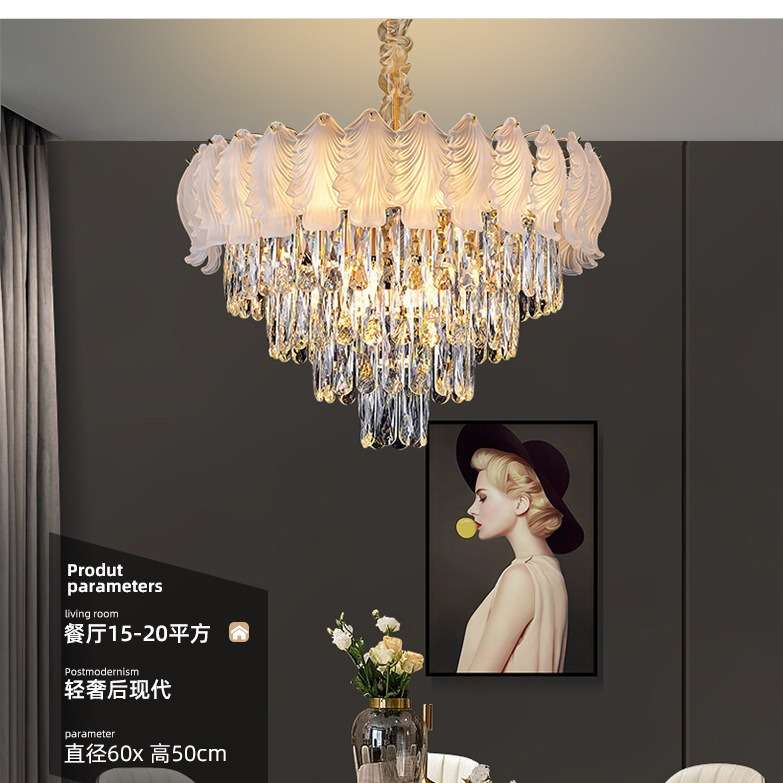 新款意大利水晶吊灯设计师餐厅客厅轻奢酒店大厅艺术前台灯