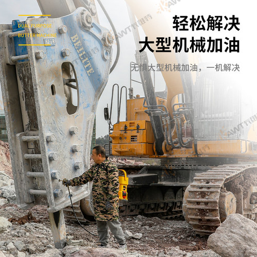 卡维特电动黄油枪 24V充电式挖机专用锂电黄油机 高压自动润滑工