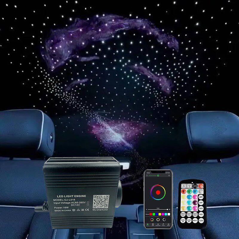 声控车内顶棚改装满天星LED光纤机汽车星空顶车顶光源器氛围灯闪