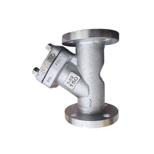 国标A105F11F22F5F321F304F316锻钢GL41H高温高压Y型法兰过滤器