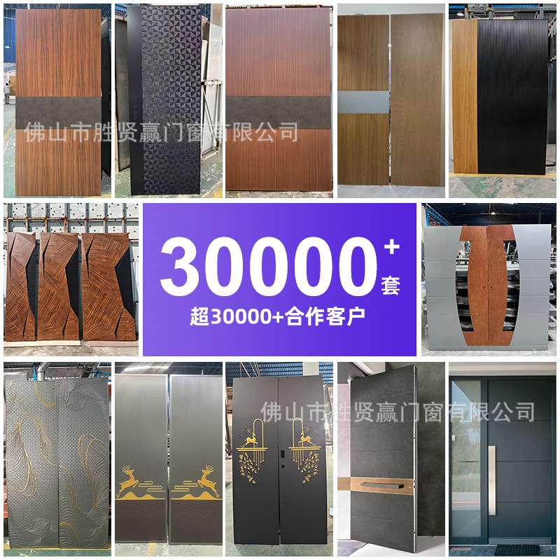 别墅大门入户门一门一景轻奢精雕铸铝门小区入户家用子母门防盗门