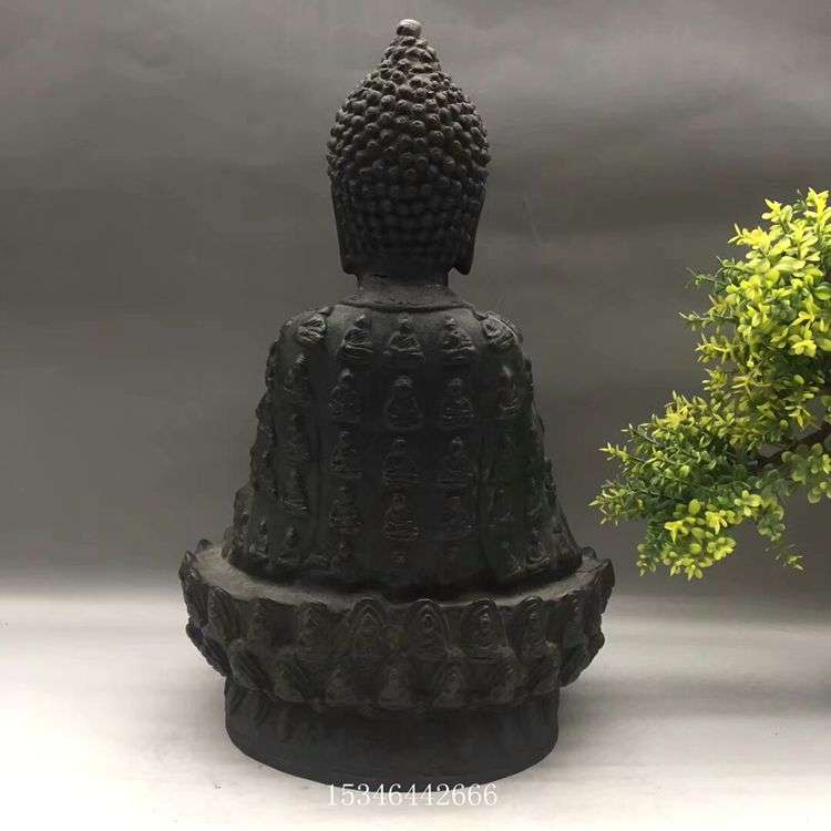 古玩杂项收藏仿古做旧紫铜释迦牟尼佛 大日如来佛铜器风水摆件