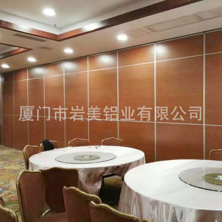 推拉活动隔断墙可移动固定防火铝合金室内雕花木质玻璃可移动