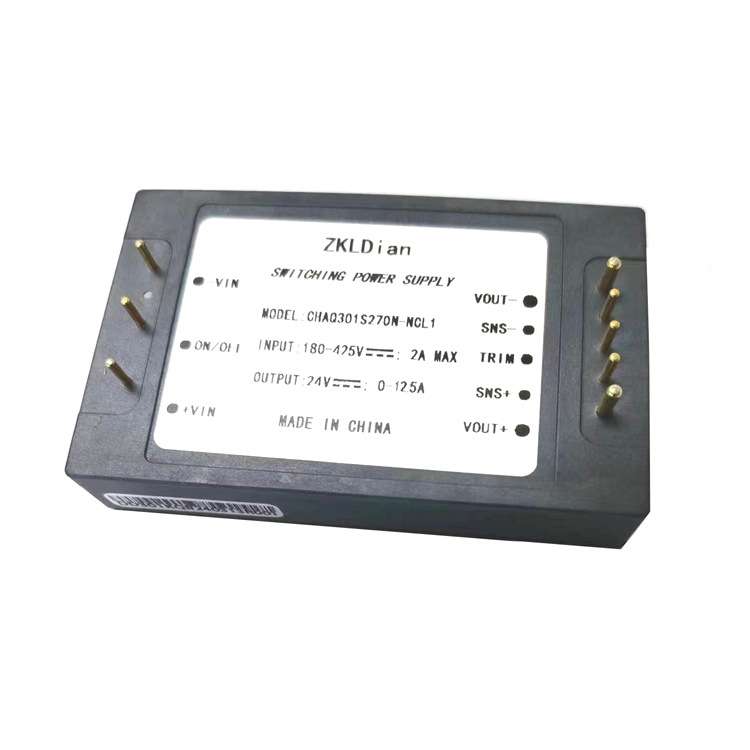 DC/DC270V/24V300W 分布式电源系统1/4砖金属外壳 灌封封装电源