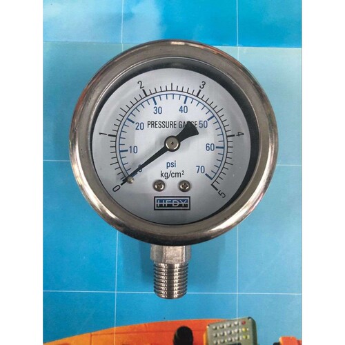 HFDY牌子全不锈钢压力表 Y60BF 表盘60MM 螺纹1/4  304材质英制牙