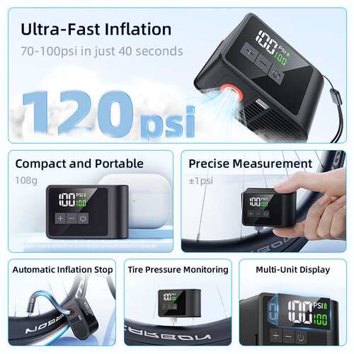 NEWO Mini Air Pump for Road Bikes and Mountain Bikes BL03