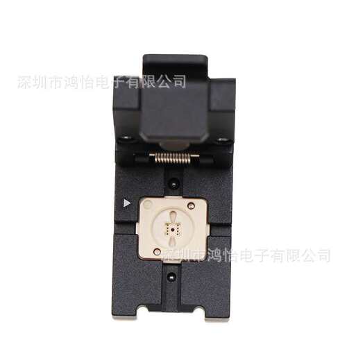 鸿怡生产DFN8-0.5间距2*2mm尺寸合金翻盖探针测试座老化烧录夹具